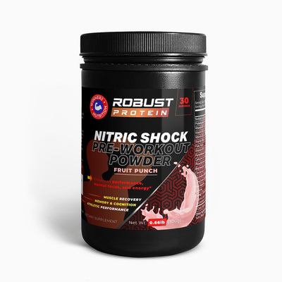 Nitric Shock Pre-Workout Powder (Fruit Punch) - Robust Protein
