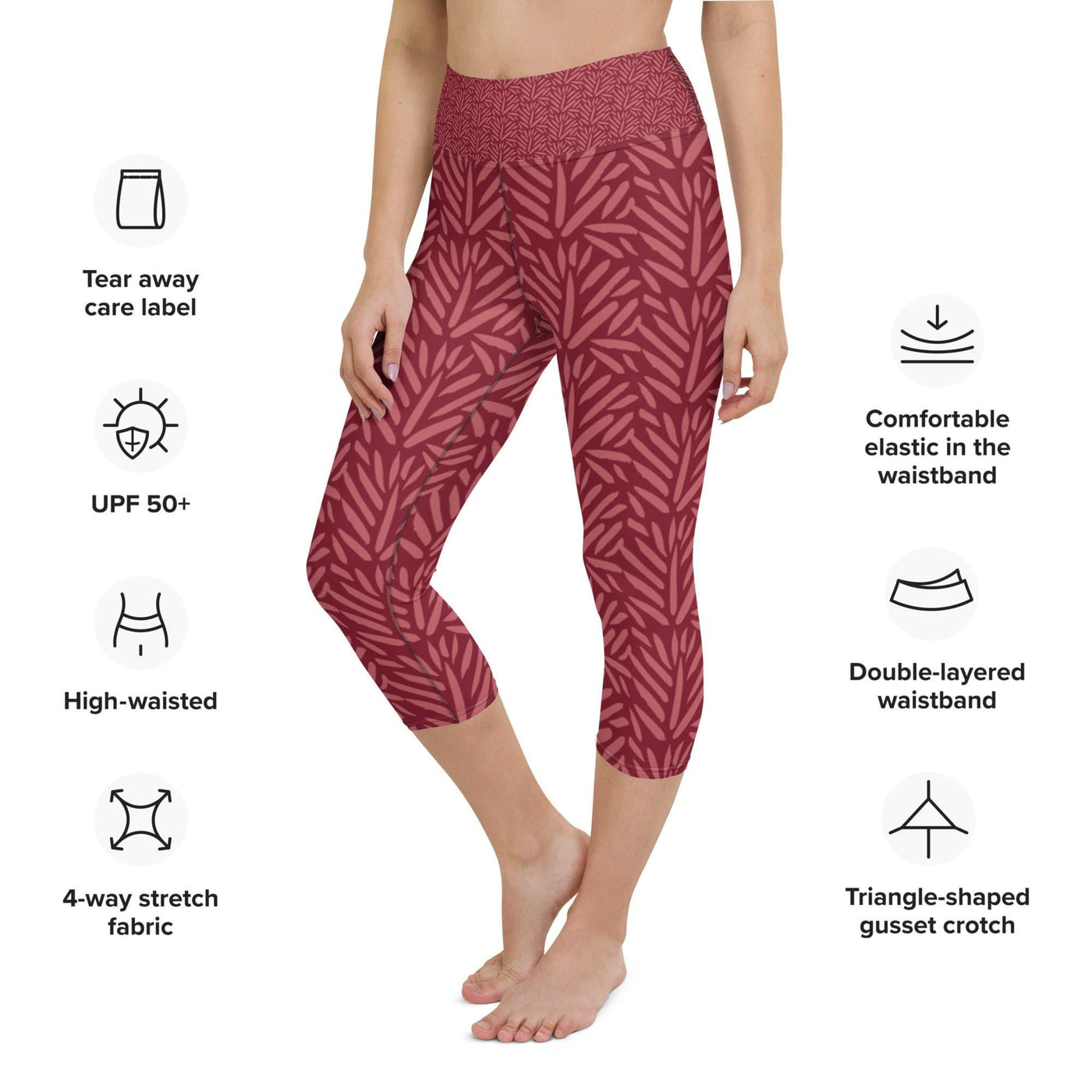 Premium Print Yoga Capri Leggings - Robust Protein